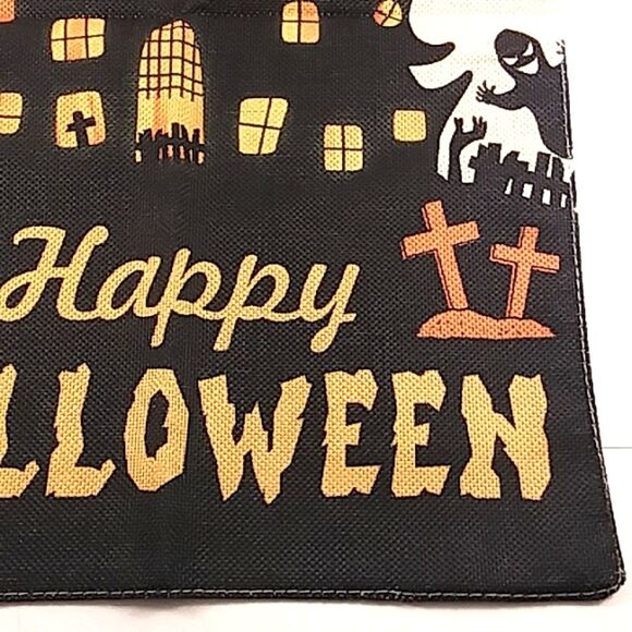Halloween Garden Flag Castle Bat Party Decoration 12" X 18" Woven Sturdy - Picture 4 of 9